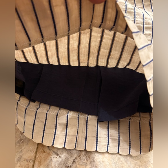 Vintage Giorgio Armani Ramie Silk Striped Wide Leg Trousers Pants Women’s 6-8 - Picture 13 of 16